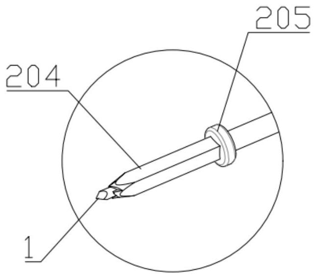 Atlantoaxial screw trajectory opening guide screw tapping device