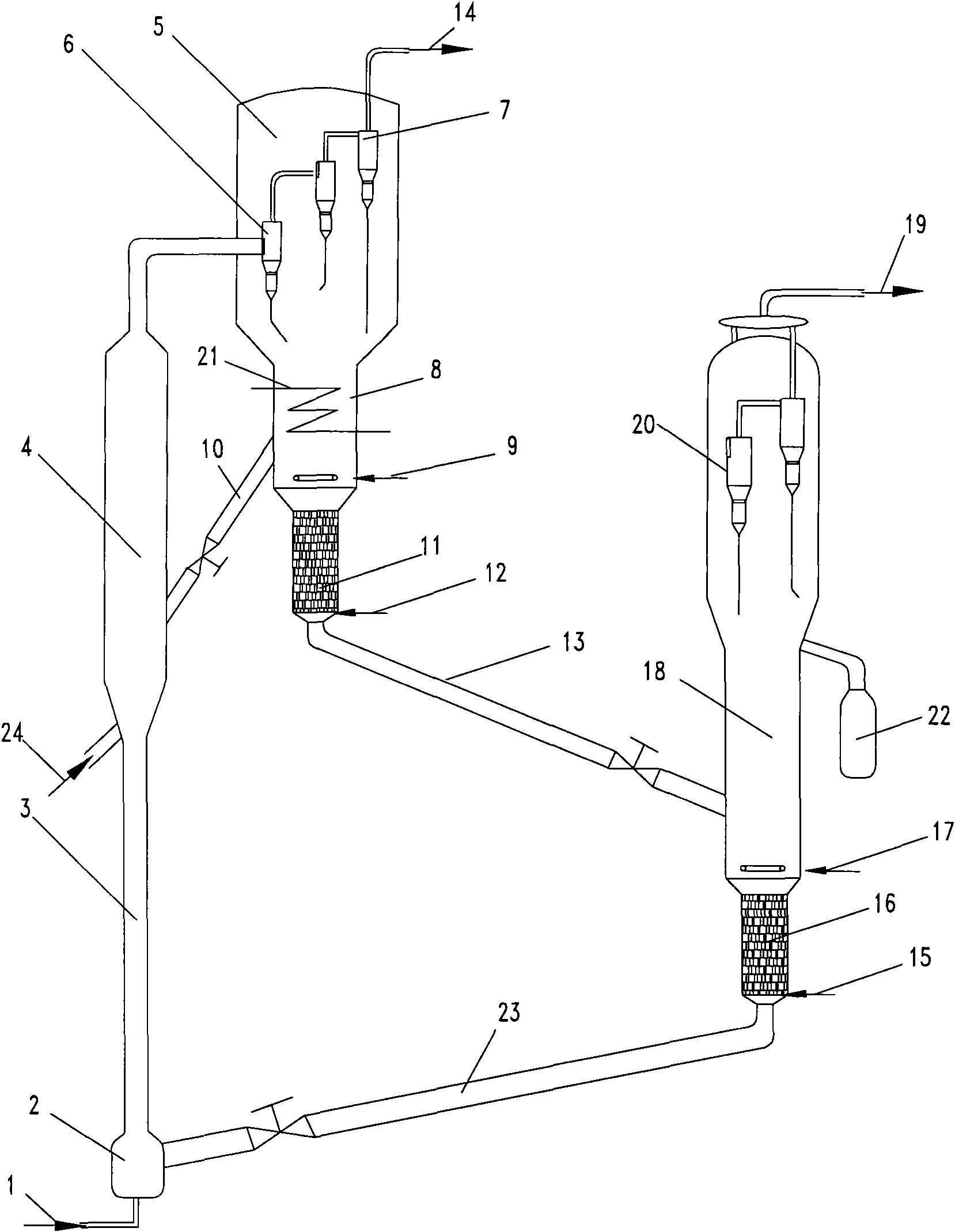 Reaction device for co-producing low-carbon olefin and p-xylene