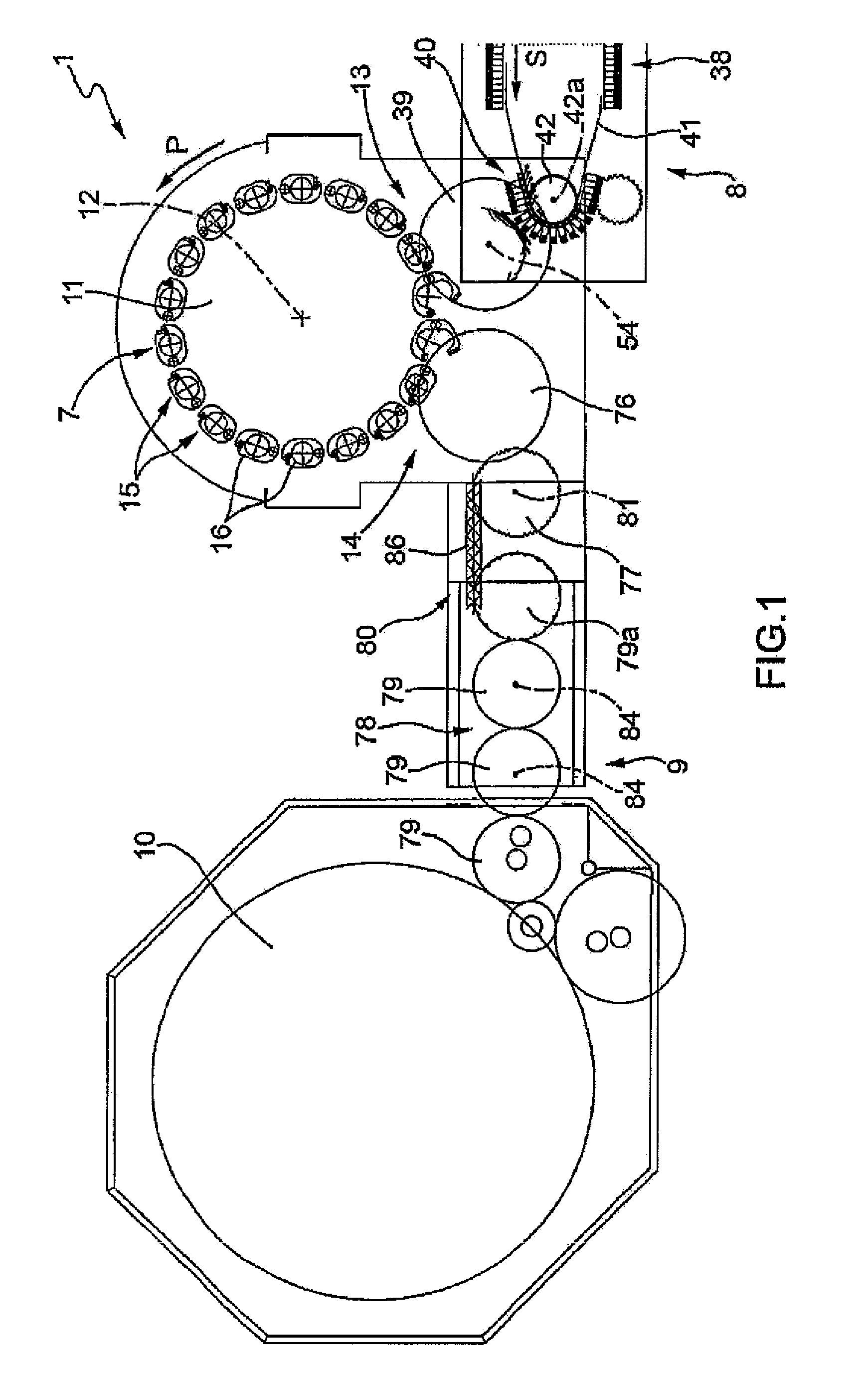 Plant for blow-moulding plastic containers, particularly bottles