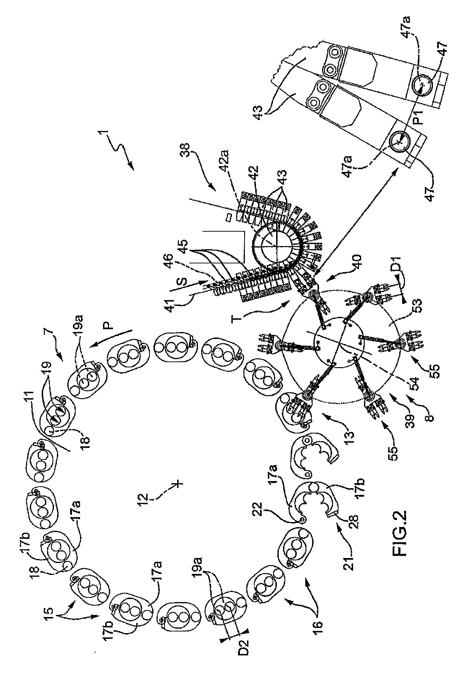 Plant for blow-moulding plastic containers, particularly bottles