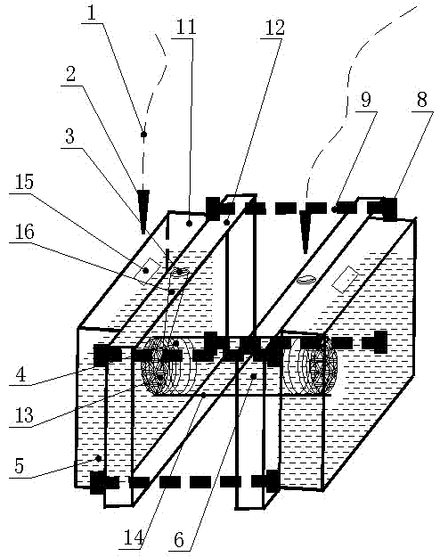 Real-time monitoring device for freezing-thawing damage of rock