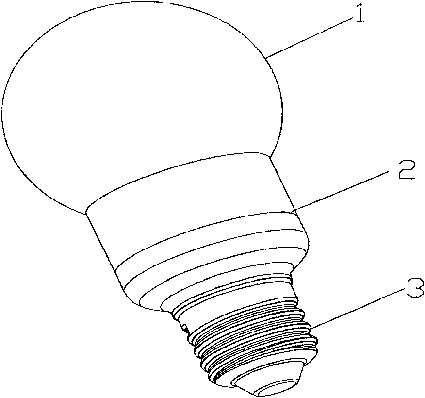 LED light bulb with light on back