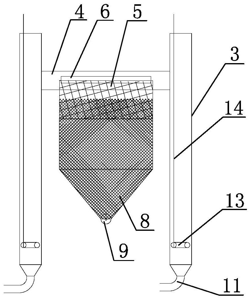 Double-arc continuous concentration and sewage discharge device and method for shrimp farming system