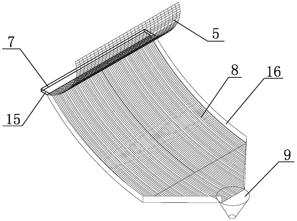 Double-arc continuous concentration and sewage discharge device and method for shrimp farming system