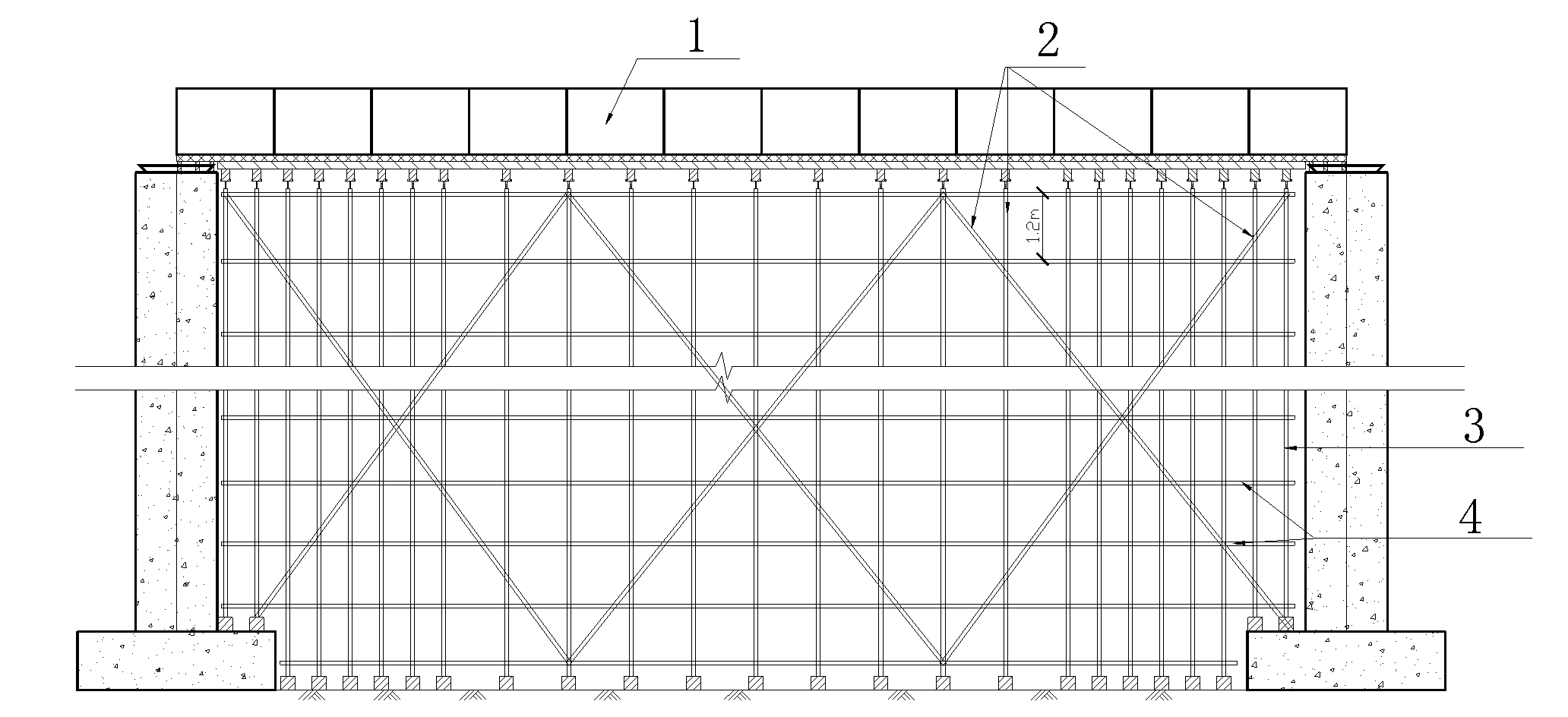 Construction method of bridge cast-in-place box beam