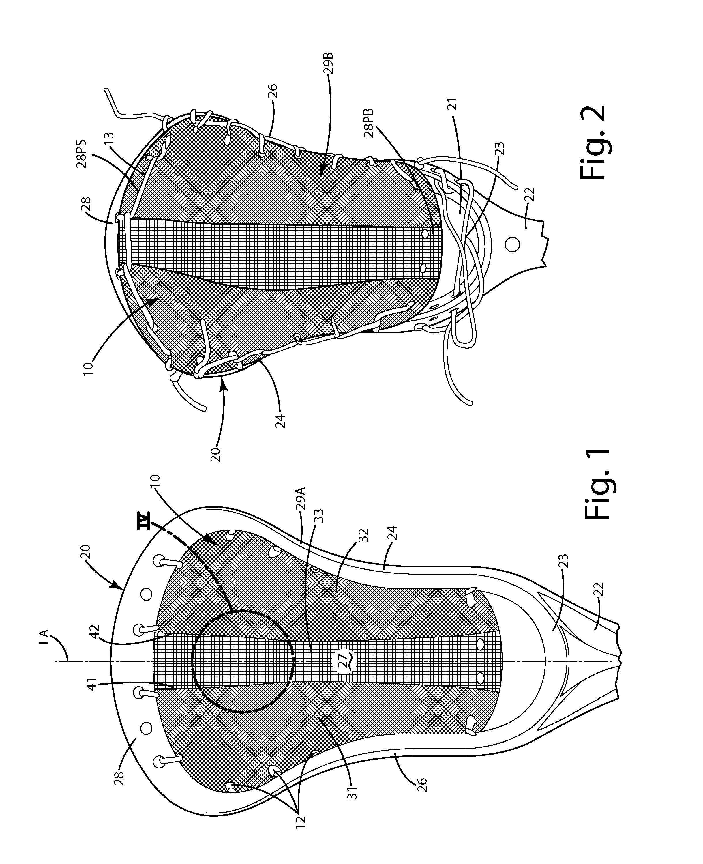 Lacrosse head pocket and related method of manufacture