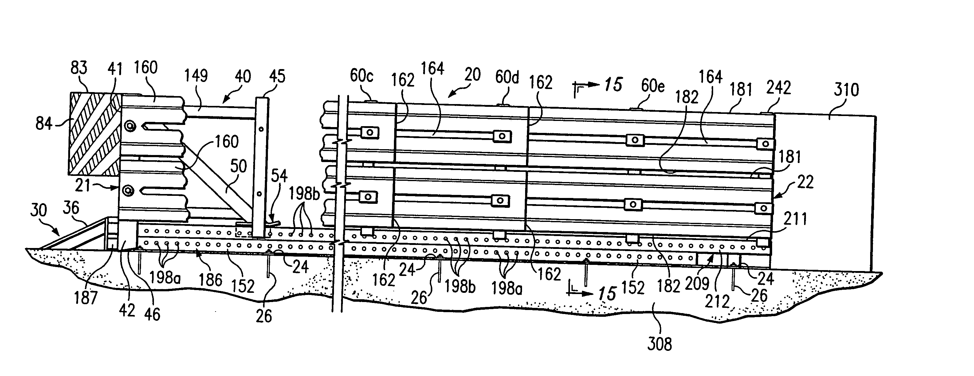 Flared energy absorbing system and method