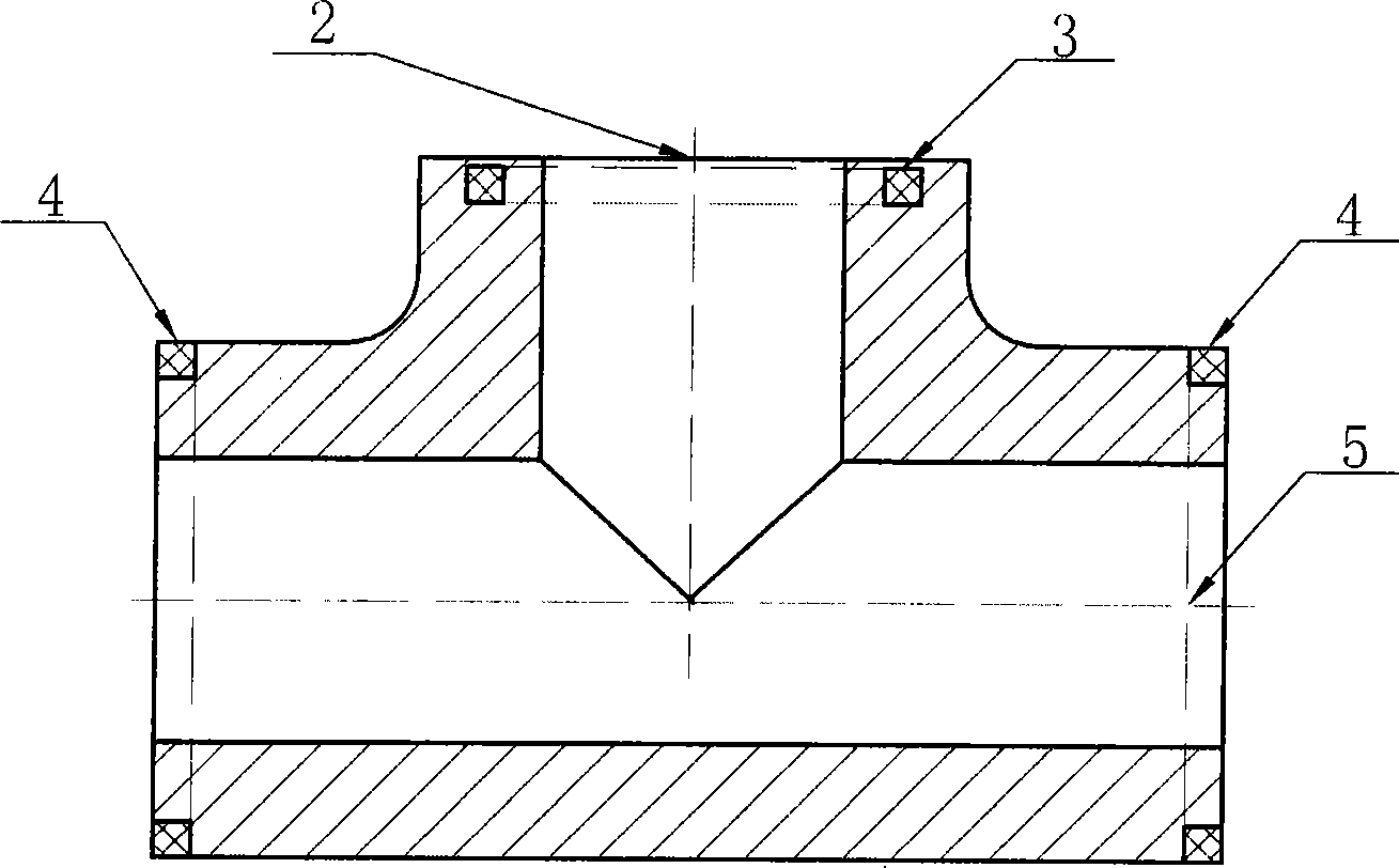 Forging bearing straight three-way production method