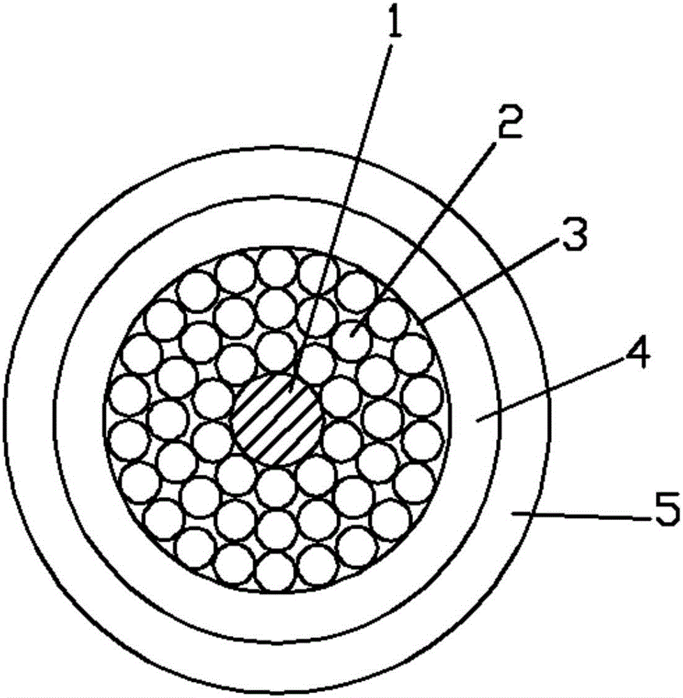 Continuous tube cable with steel wire for load bearing