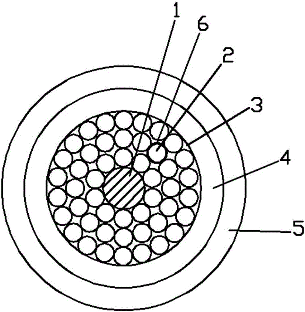 Continuous tube cable with steel wire for load bearing