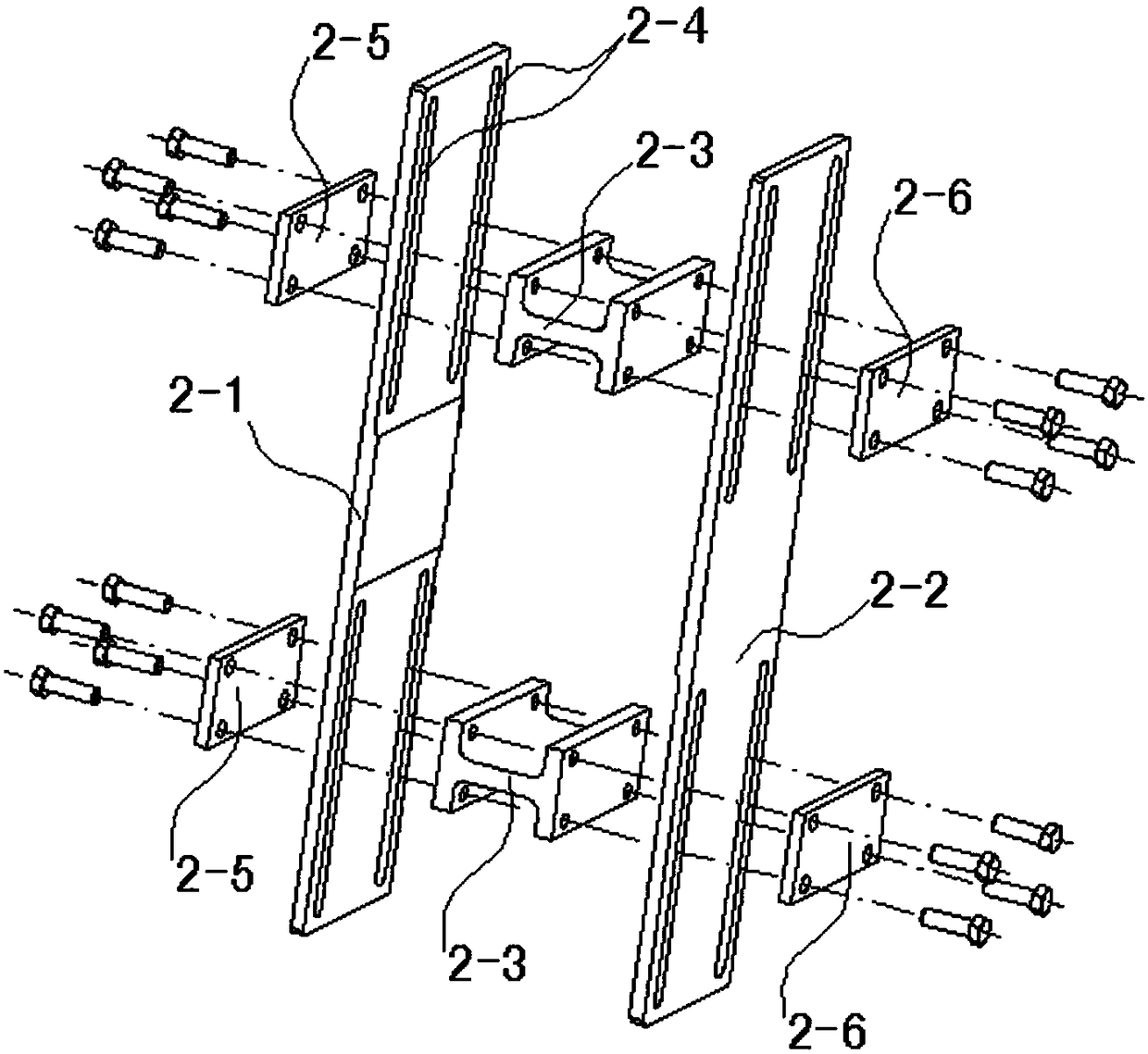 An aircraft rudder surface drive actuator performance test device