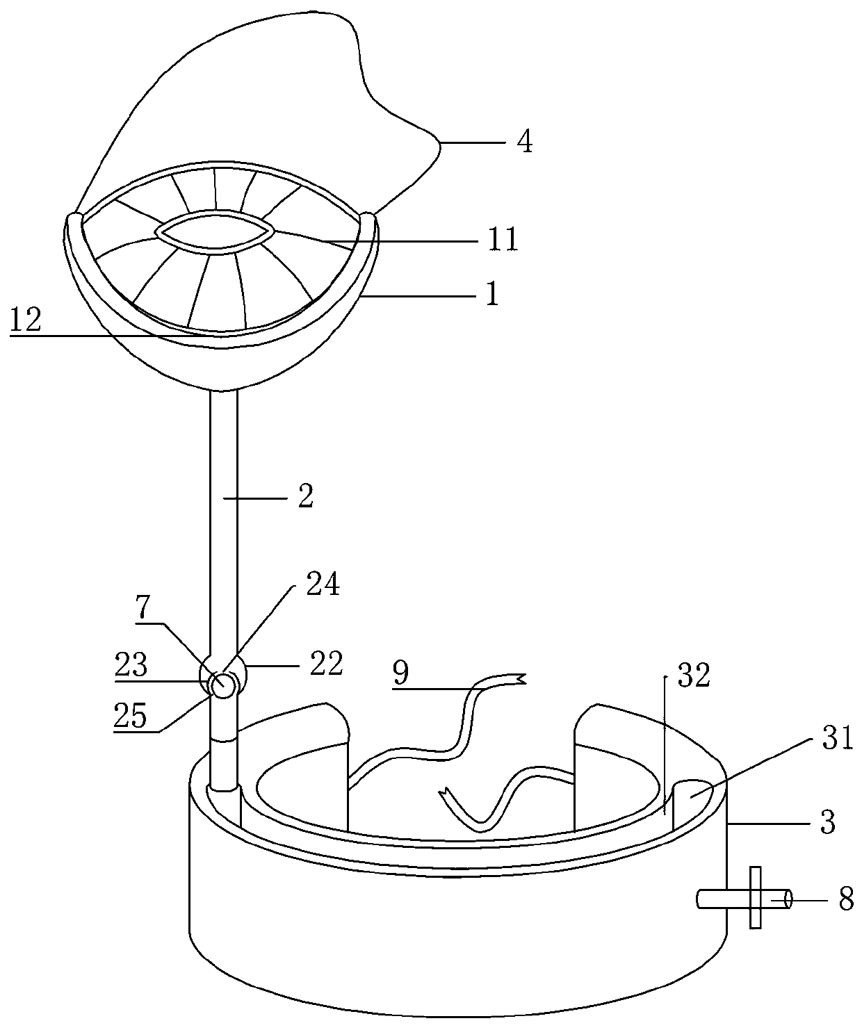 An eye-attachable washing bowl bag