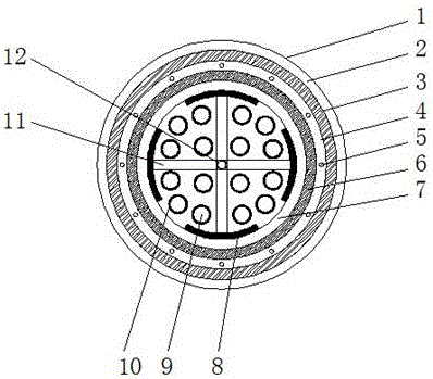 Compression-resistant cable with fast heat radiating function