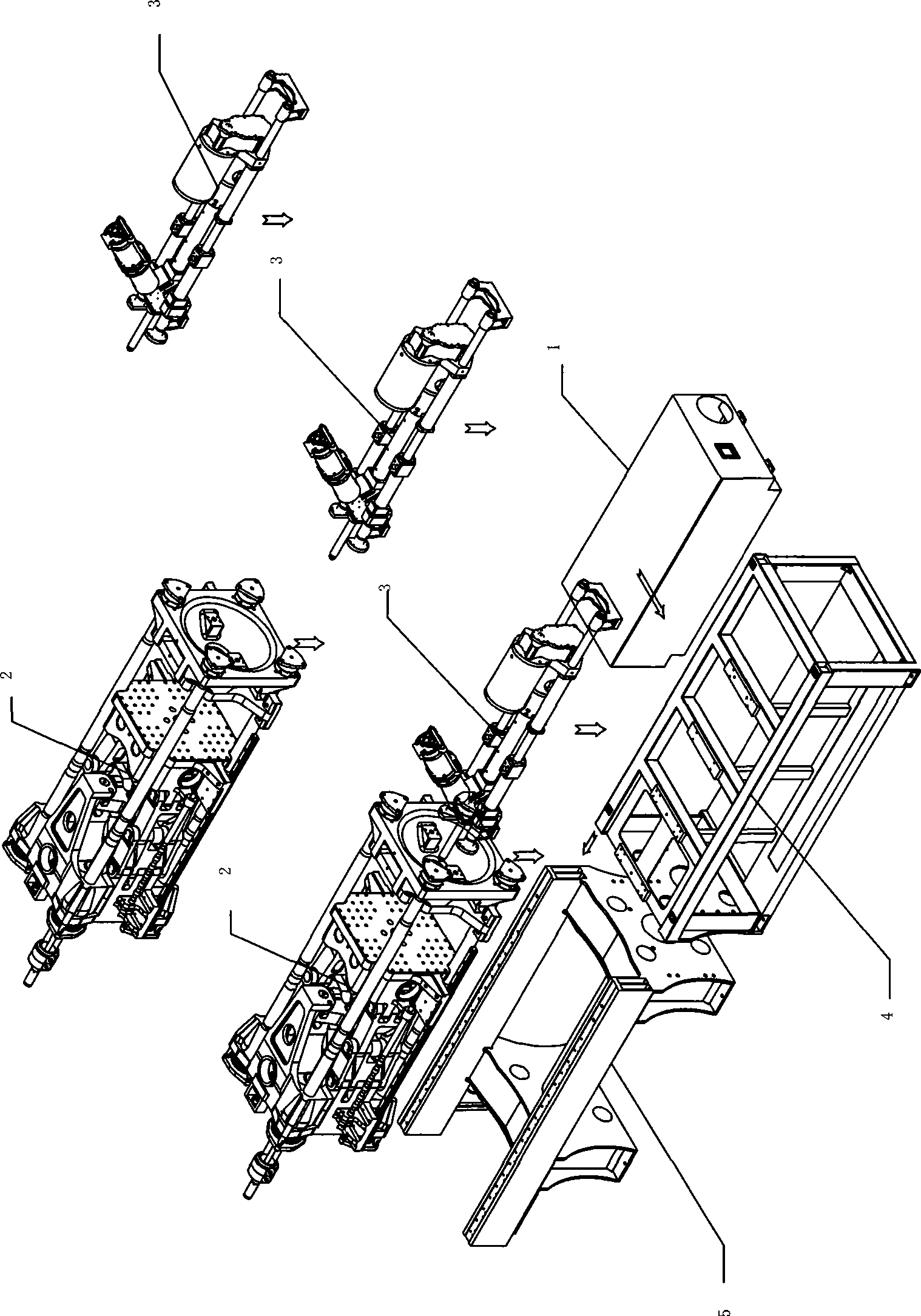 Modularized injection machine and set thereof