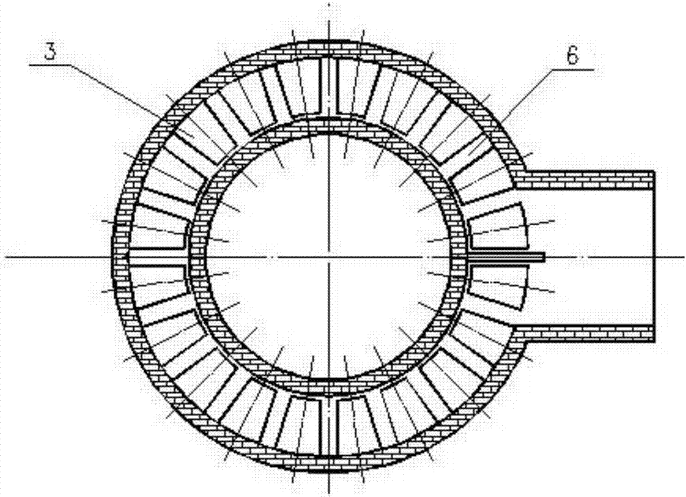 Dry quenching furnace having novel exhaust structure