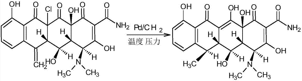 Preparation method of doxycycline hydrochloride intermediate hydride