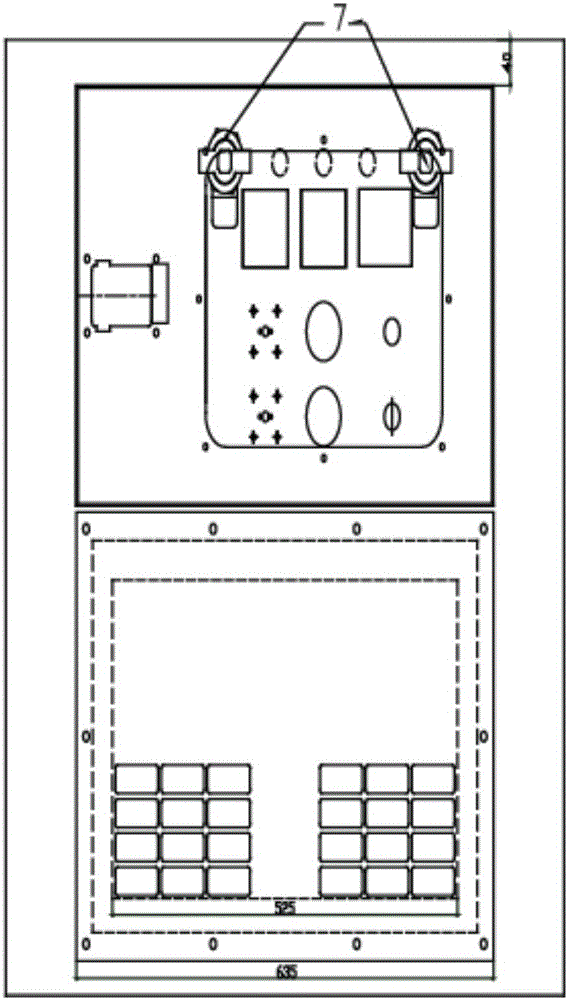 Fixing structure of control panel of diesel generator set