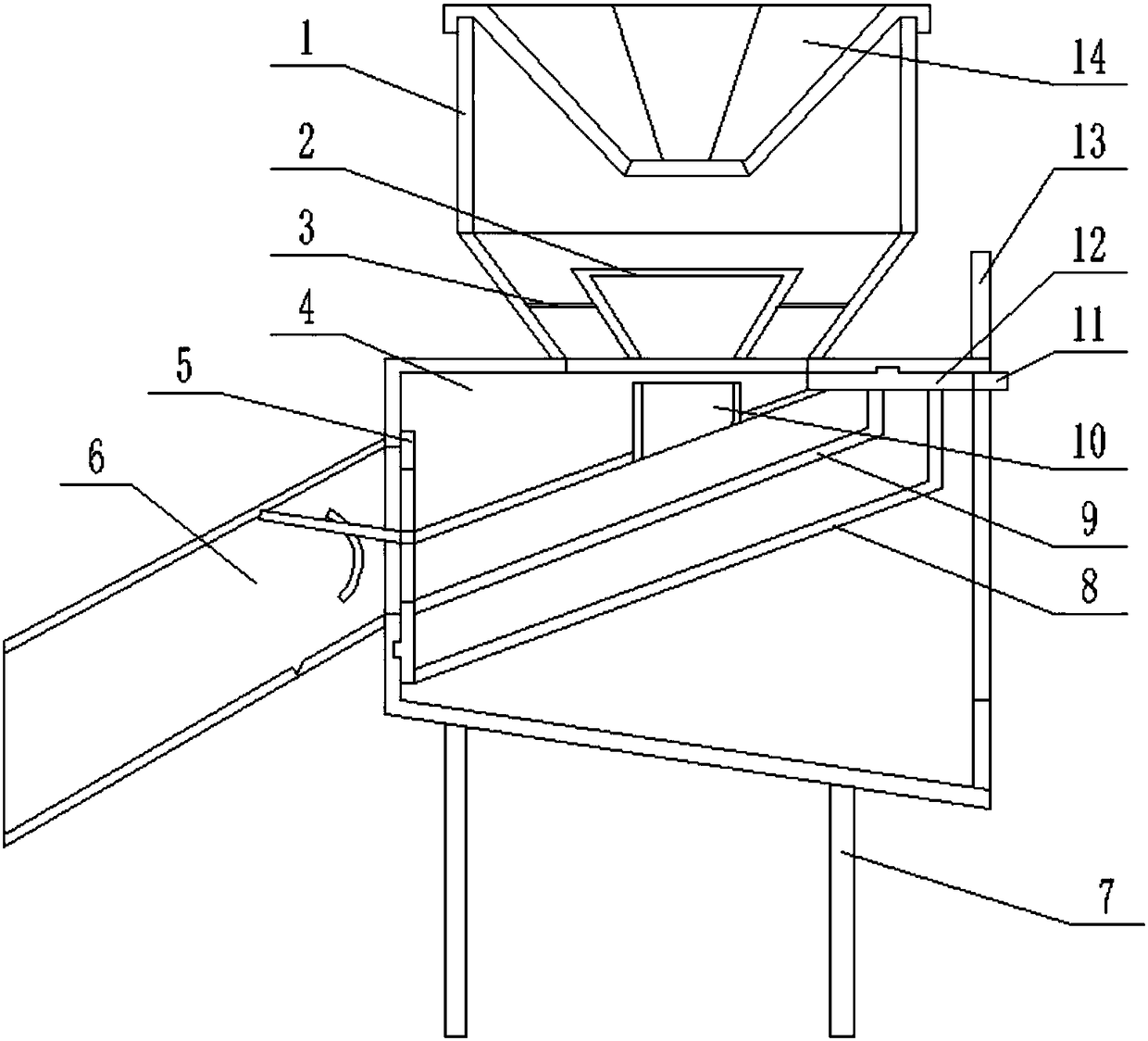 Sand screening device applied to road and bridge construction