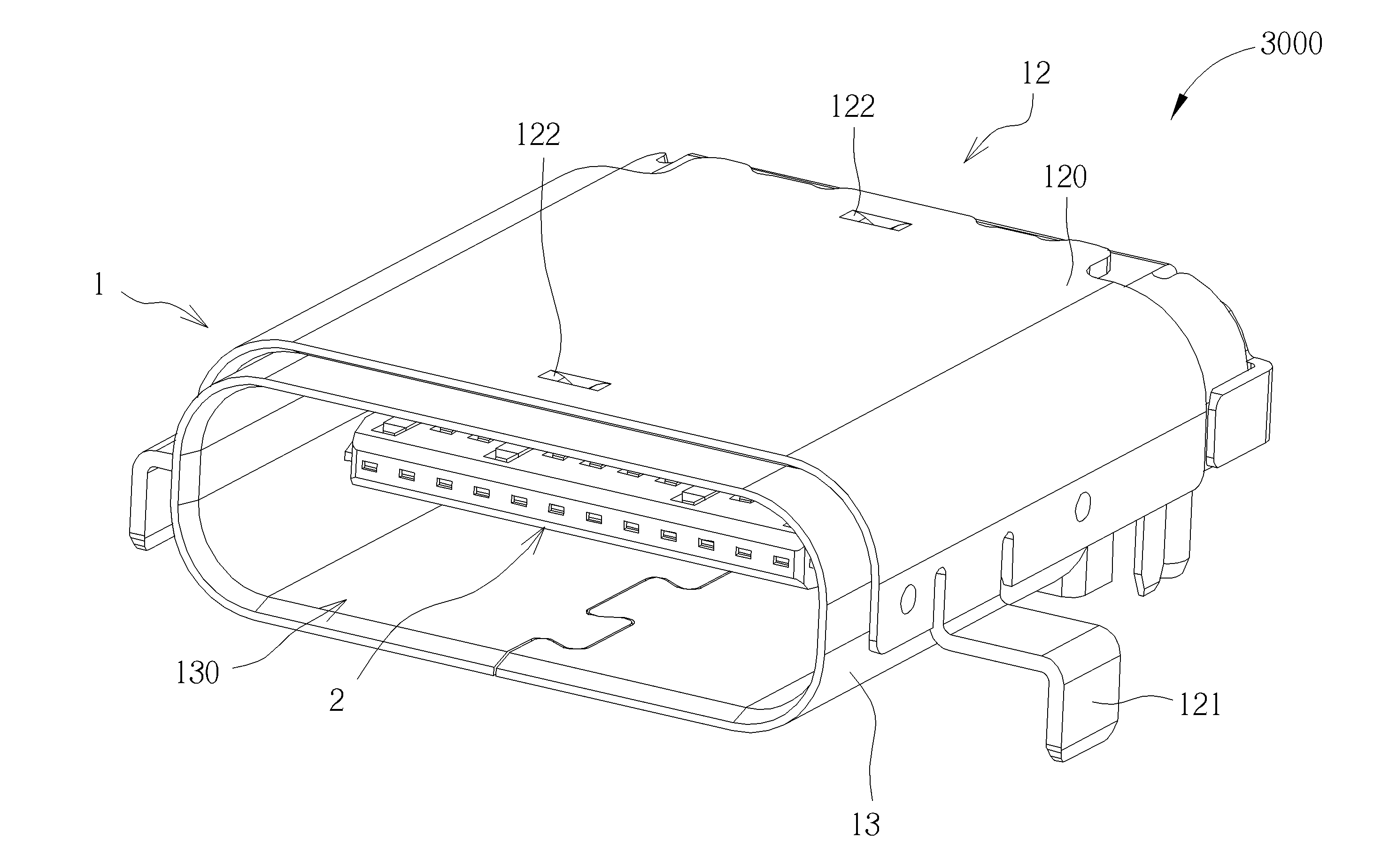 Electrical receptacle connector with shielding and grounding features