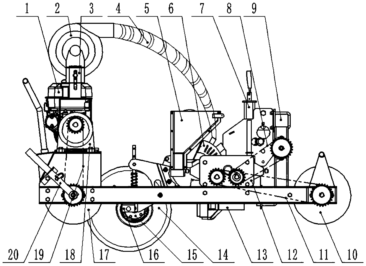 Small positive and negative pressure double-acting pneumatic-type vegetable precision seeder