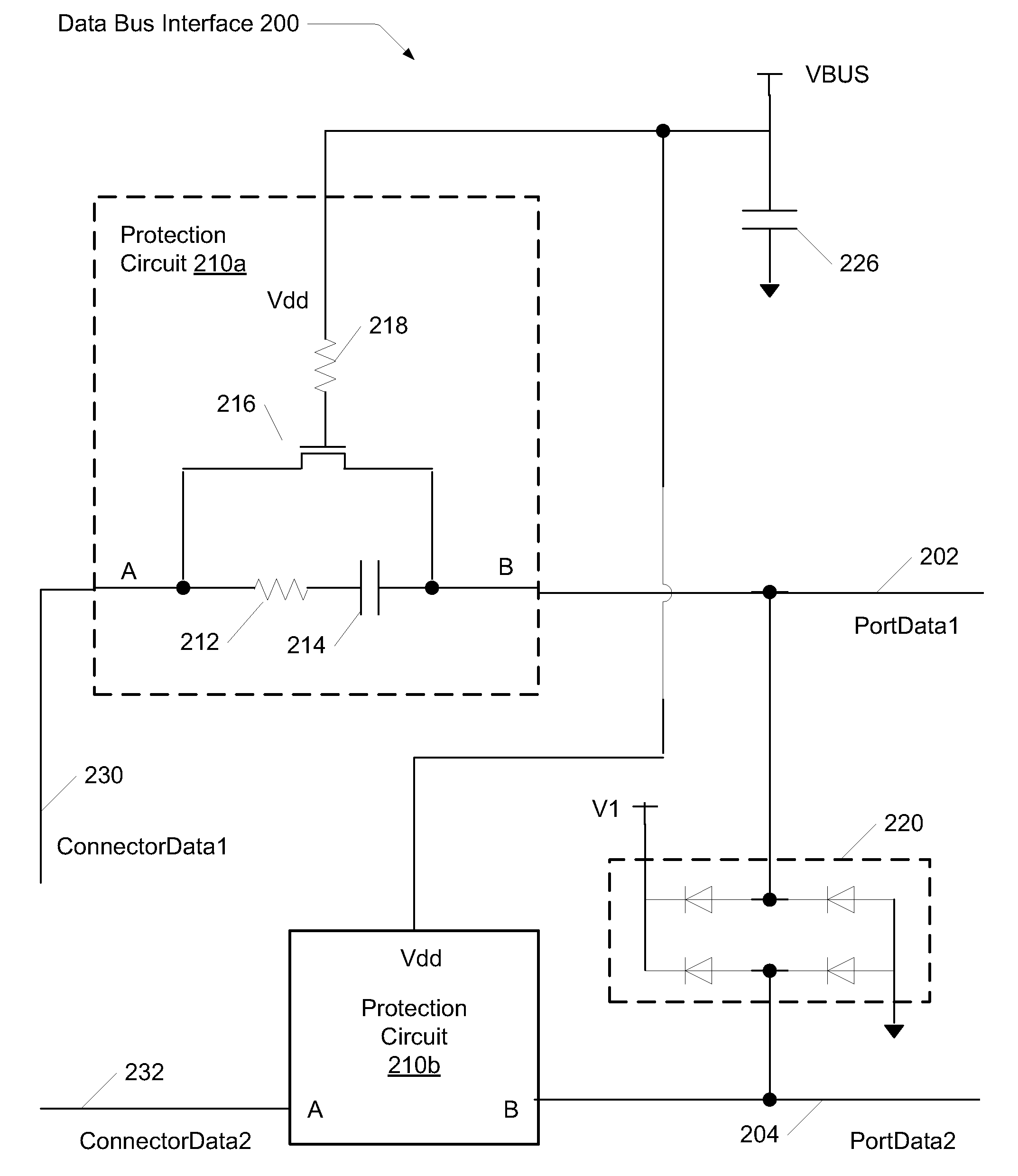 USB port overvoltage protection