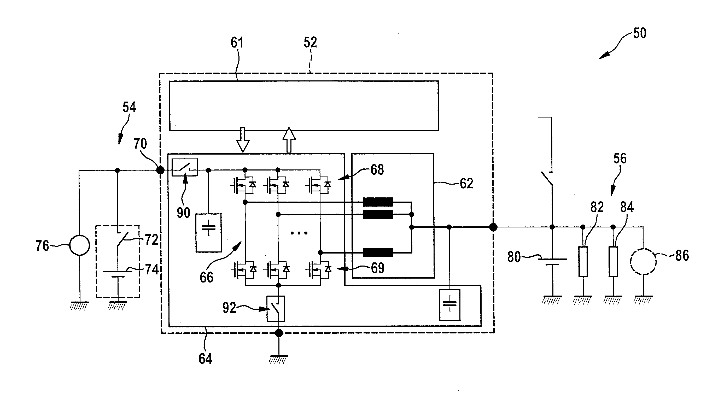 Protective circuit assemblage for a multi-voltage electrical system