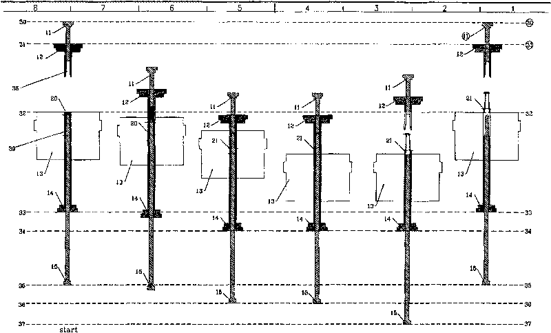 Oxygen sensor ceramic induction feeler forming device and molding and manufacturing method