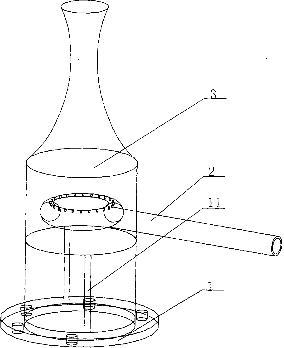 Aeration nozzle for sewage treatment