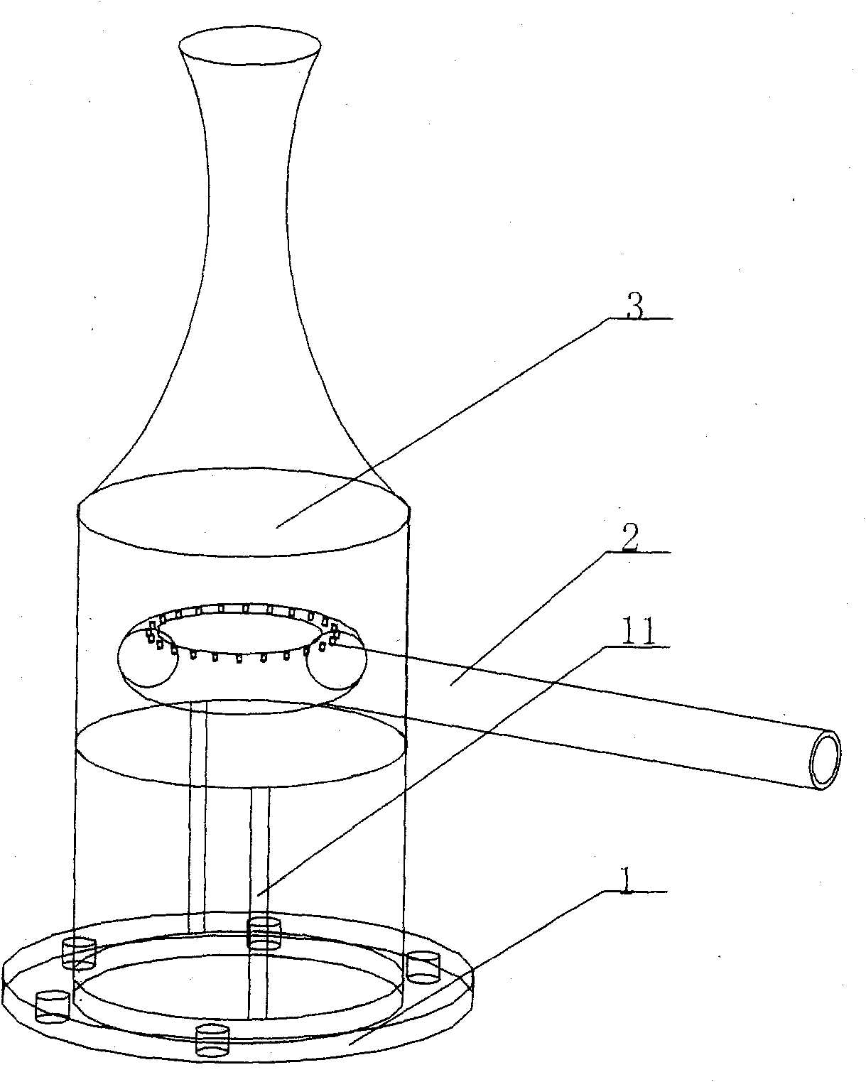 Aeration nozzle for sewage treatment