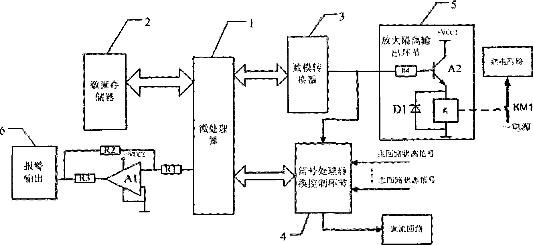 Sewage level sensor fault instant diagnosing, alarming and switching device