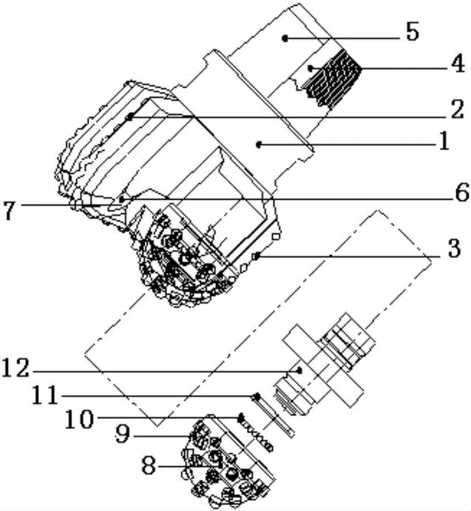 Breaker compound cutting pdc bit