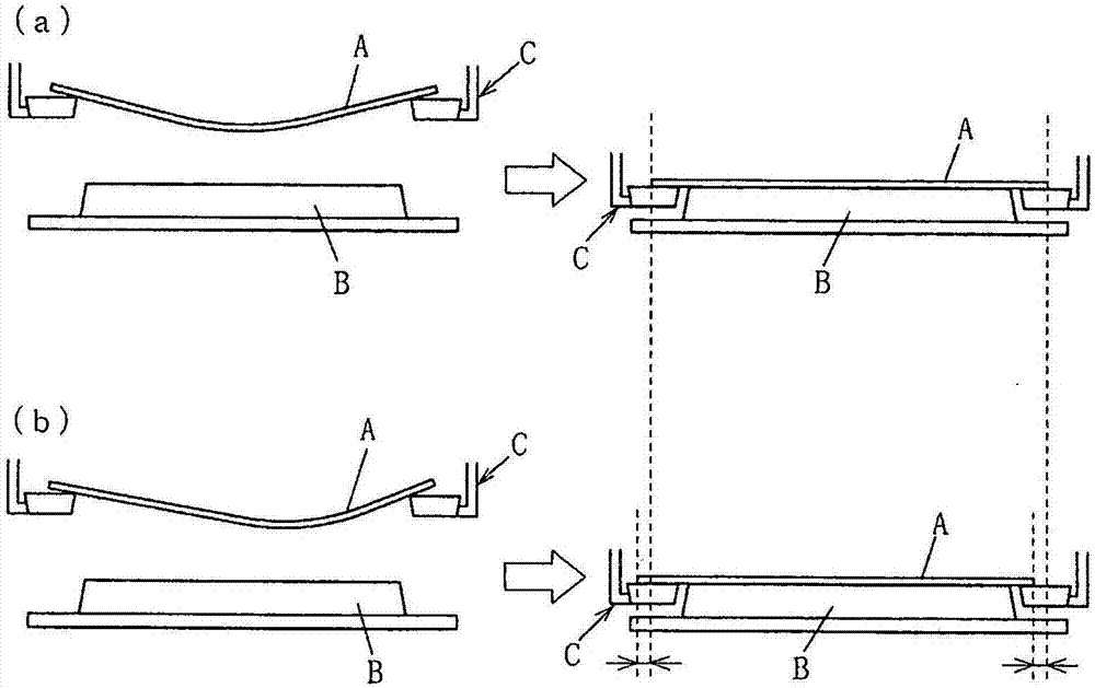 Clamping device of substrate, film formation device, and substrate mounting device and method