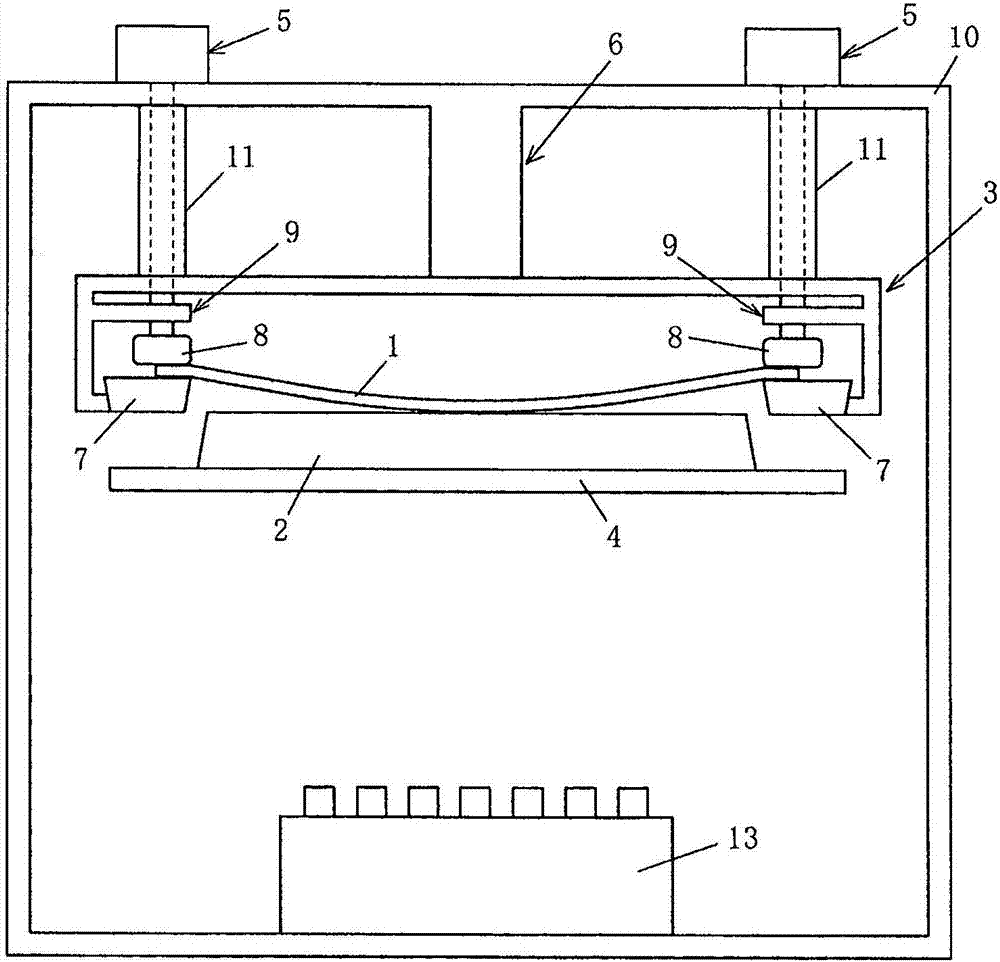 Clamping device of substrate, film formation device, and substrate mounting device and method