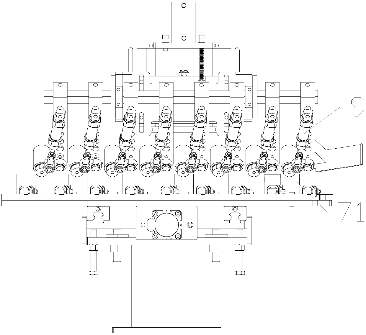 Pressing sticking structure of edge bonding machine