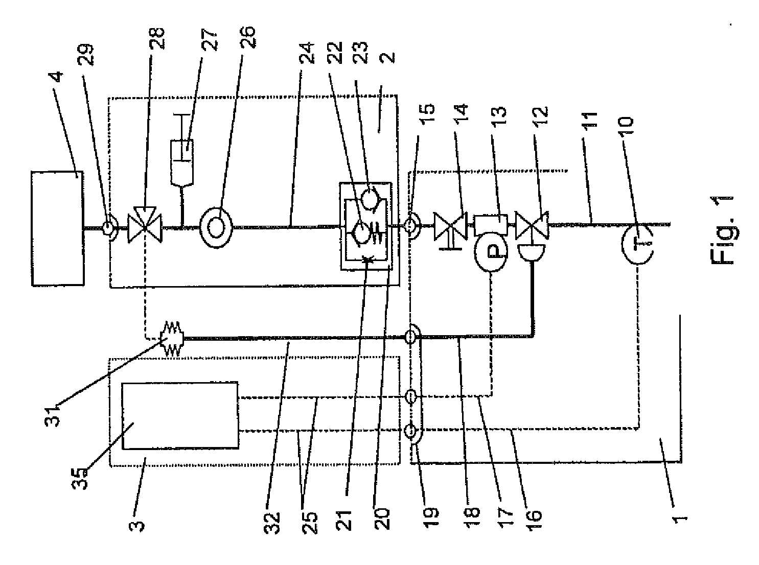 Blood vessel catheter and injection system for carrying out a blood pressure measurement of a patient