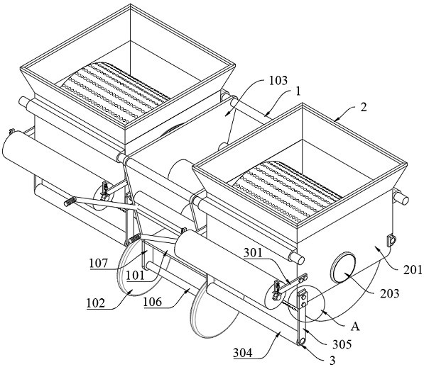 Broadcast sowing and ground cloth covering device