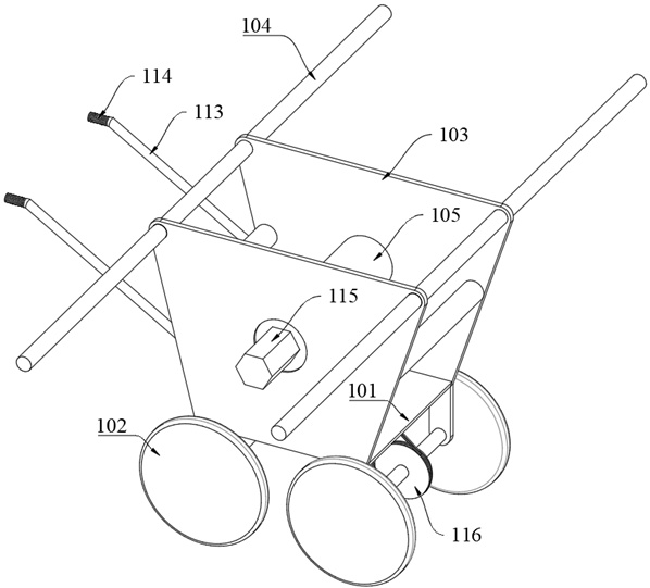 Broadcast sowing and ground cloth covering device