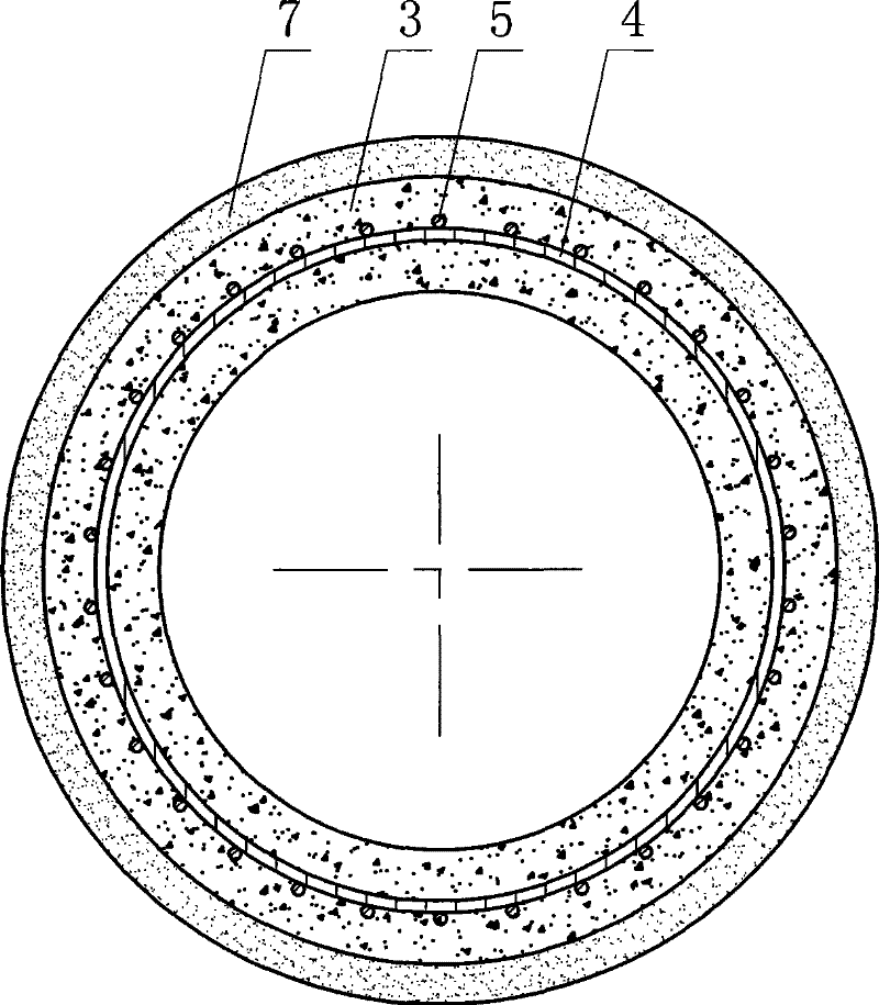 Prestressed reinforced concrete pipe with built-in plastic sleeve socket