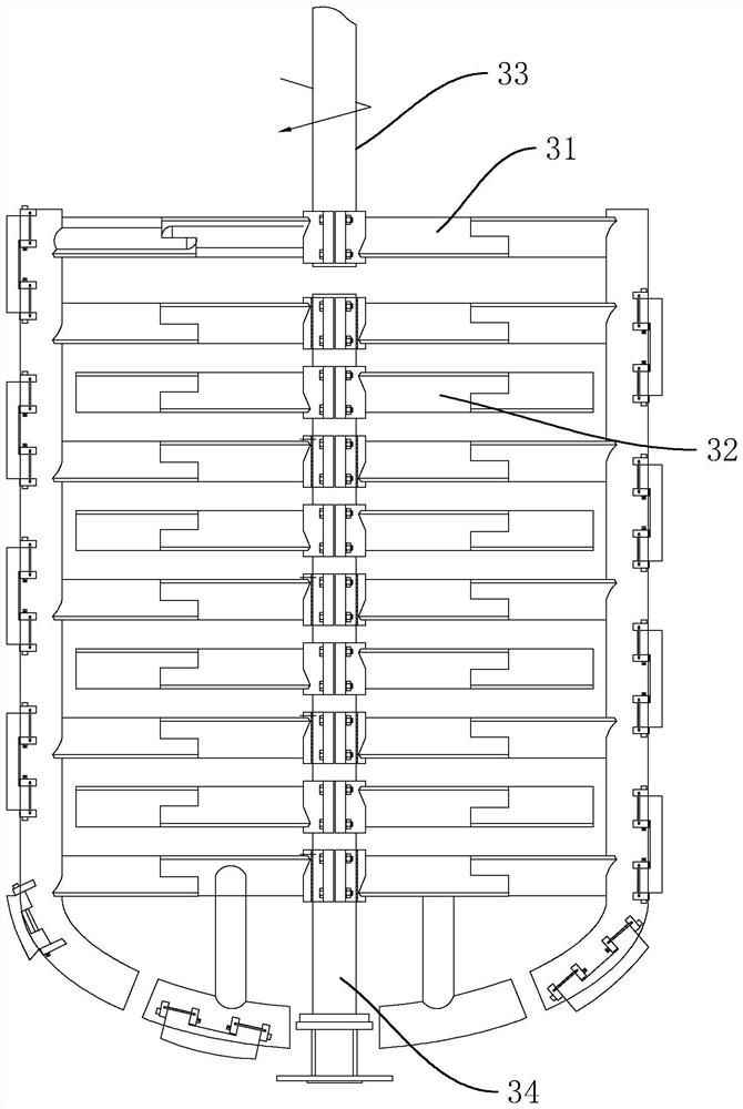 Stirring equipment with positive and negative cross flow mixing function