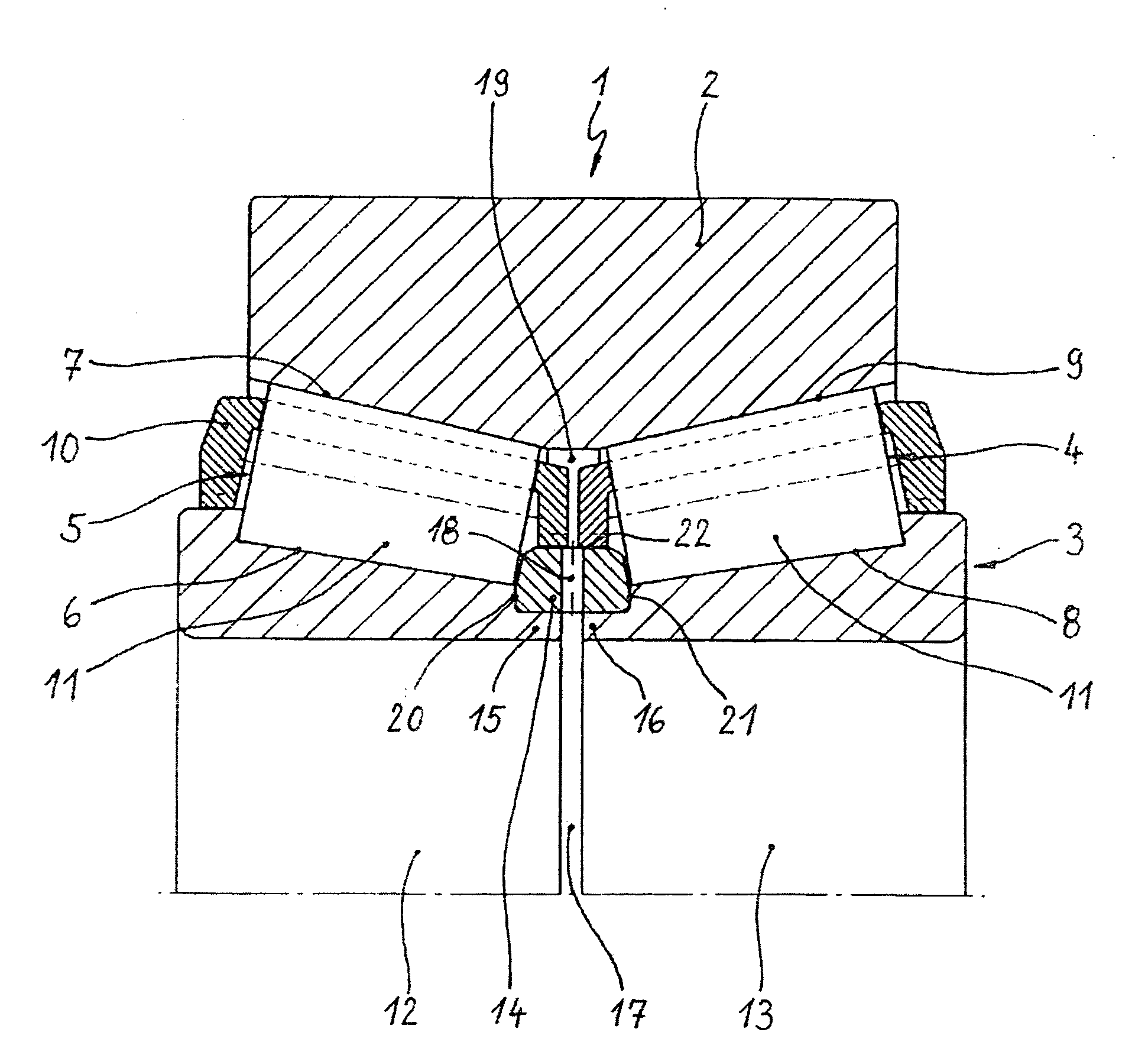 Double-row angular-contact antifriction bearing