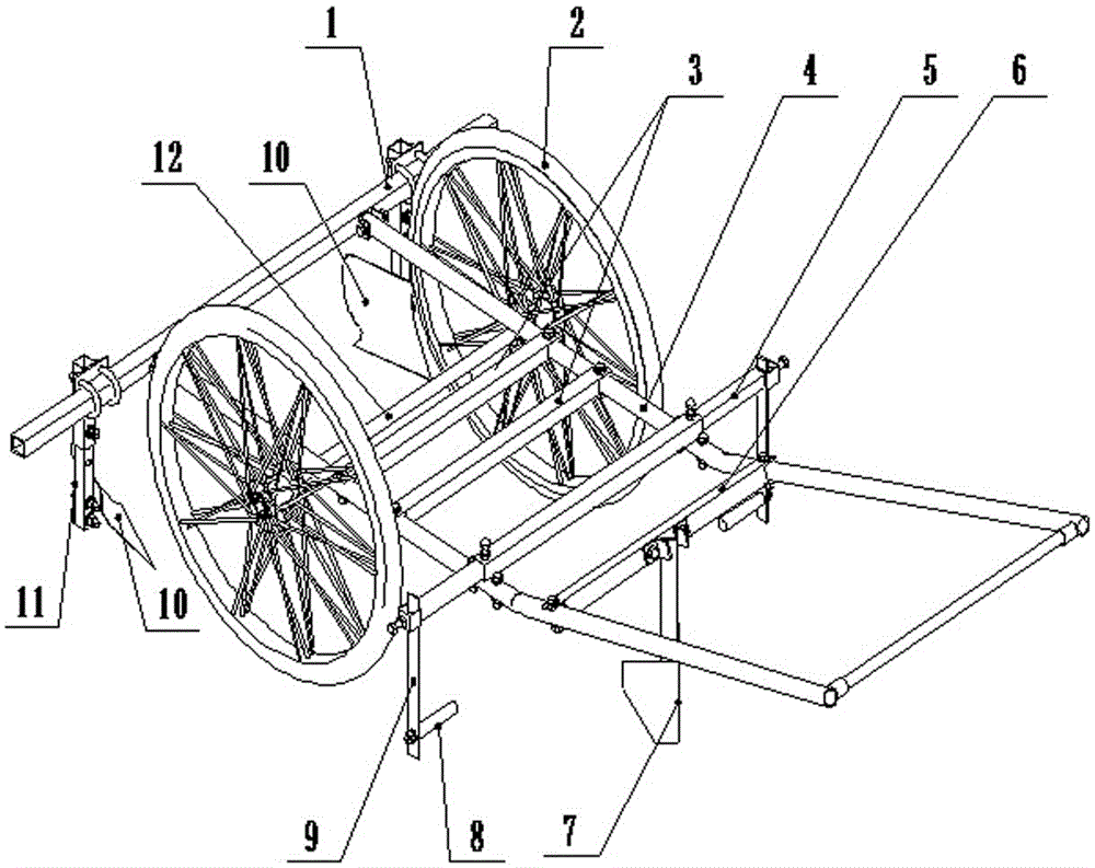 Manual tobacco mulch film laying machine