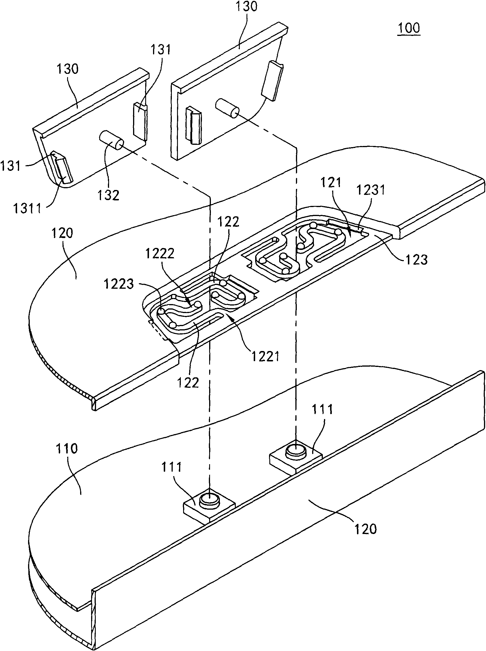 Housing structure of an electronic device