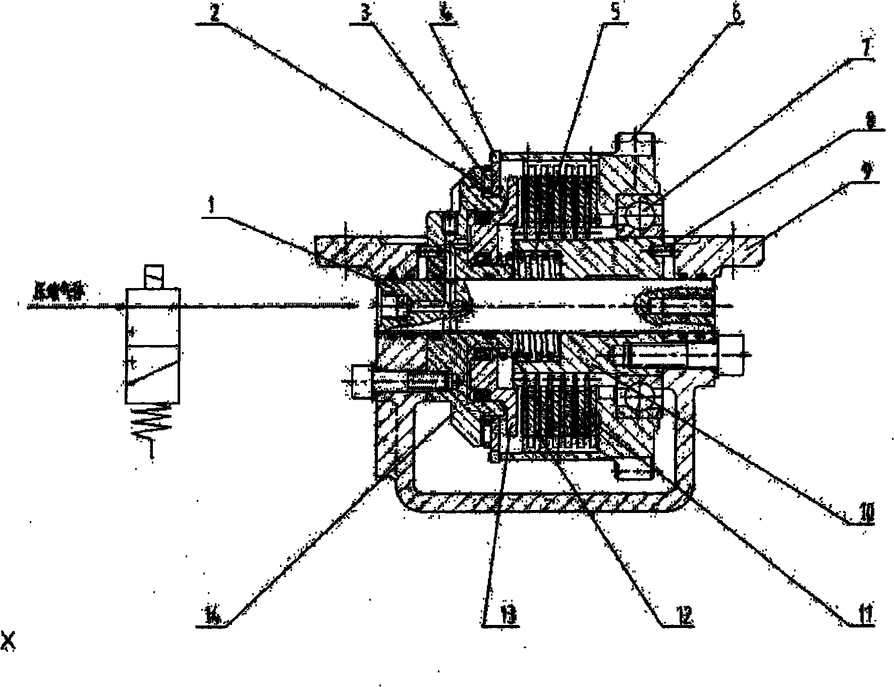 Pneumatic speed changer brake