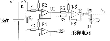 Voltage sampling device, system and method of battery cell of lithium-ion battery pack