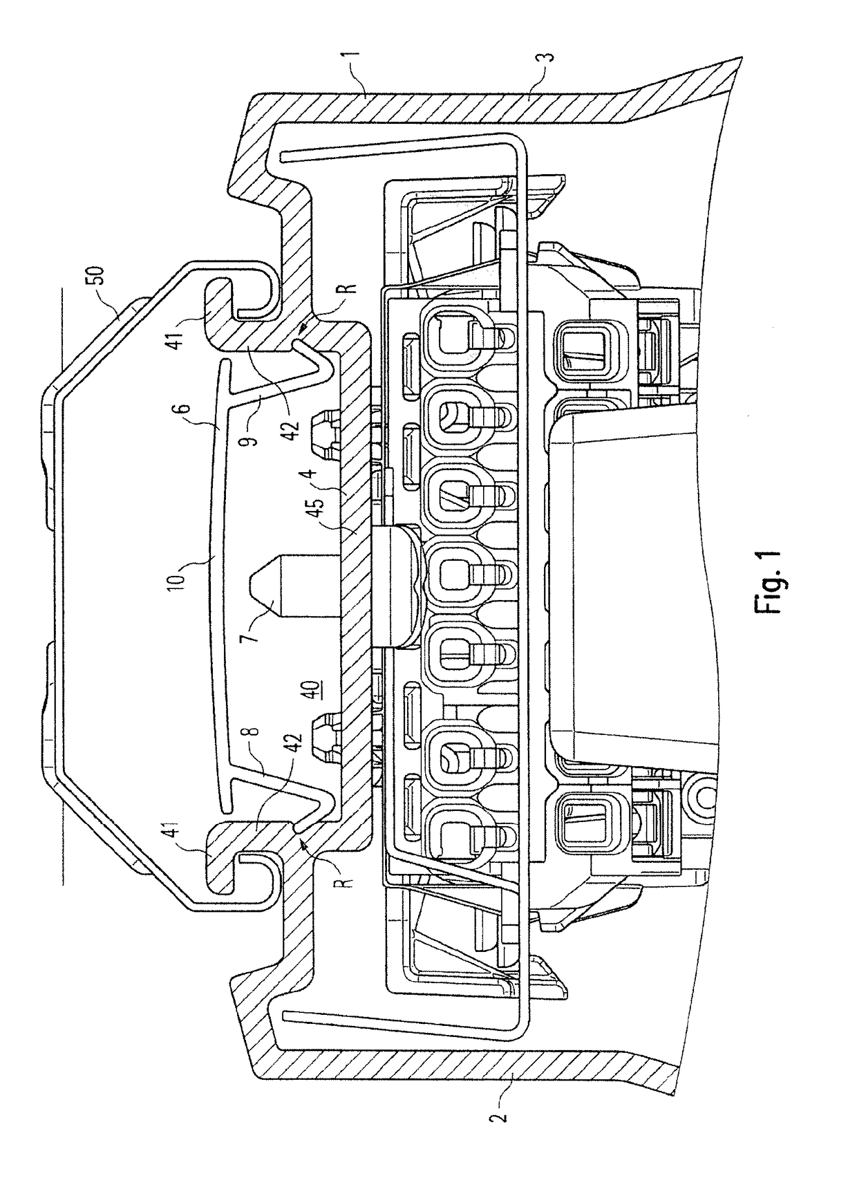 Light strip system with an elongate carrier rail