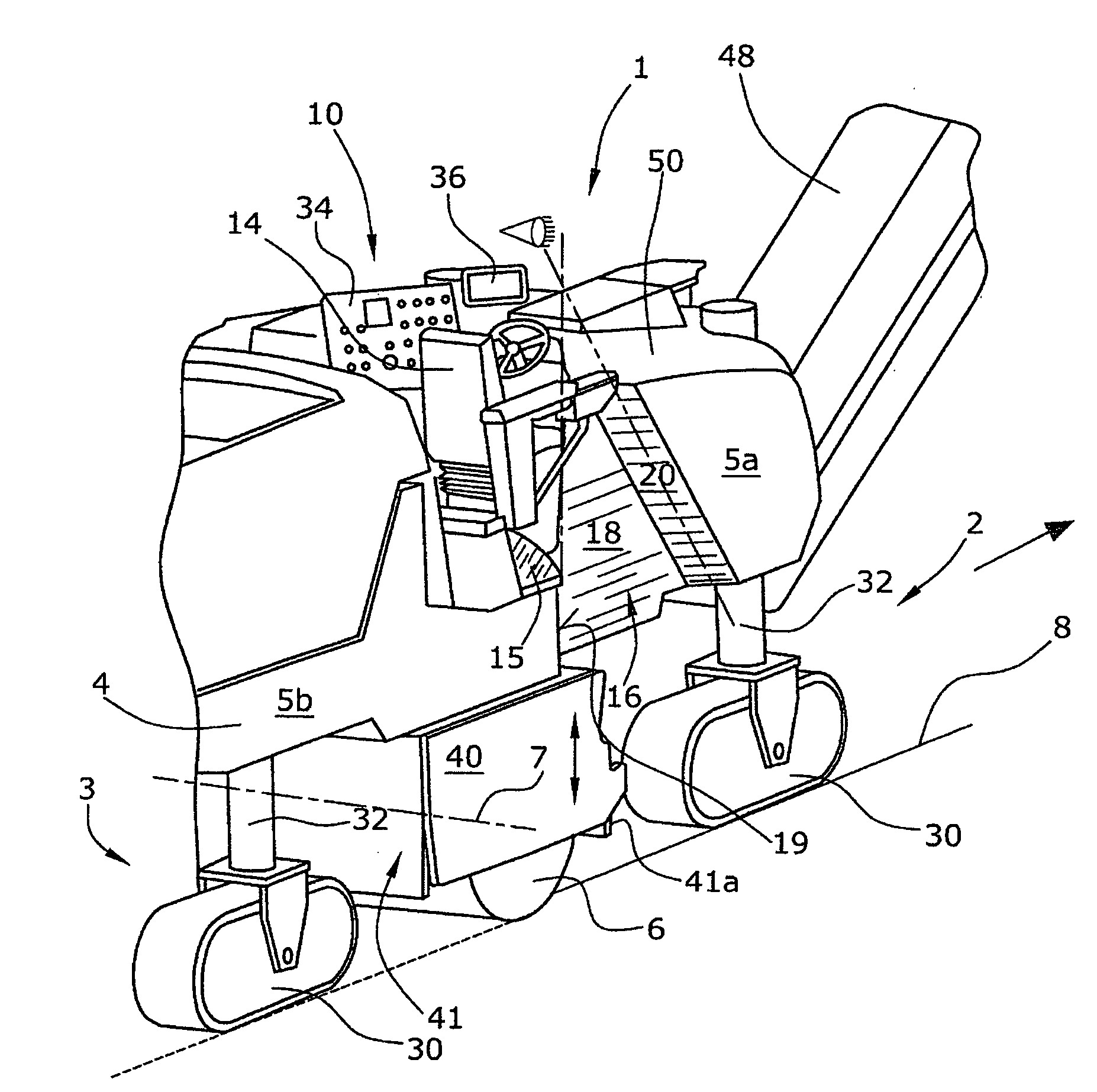 Automotive road milling machine, in particular large milling machine