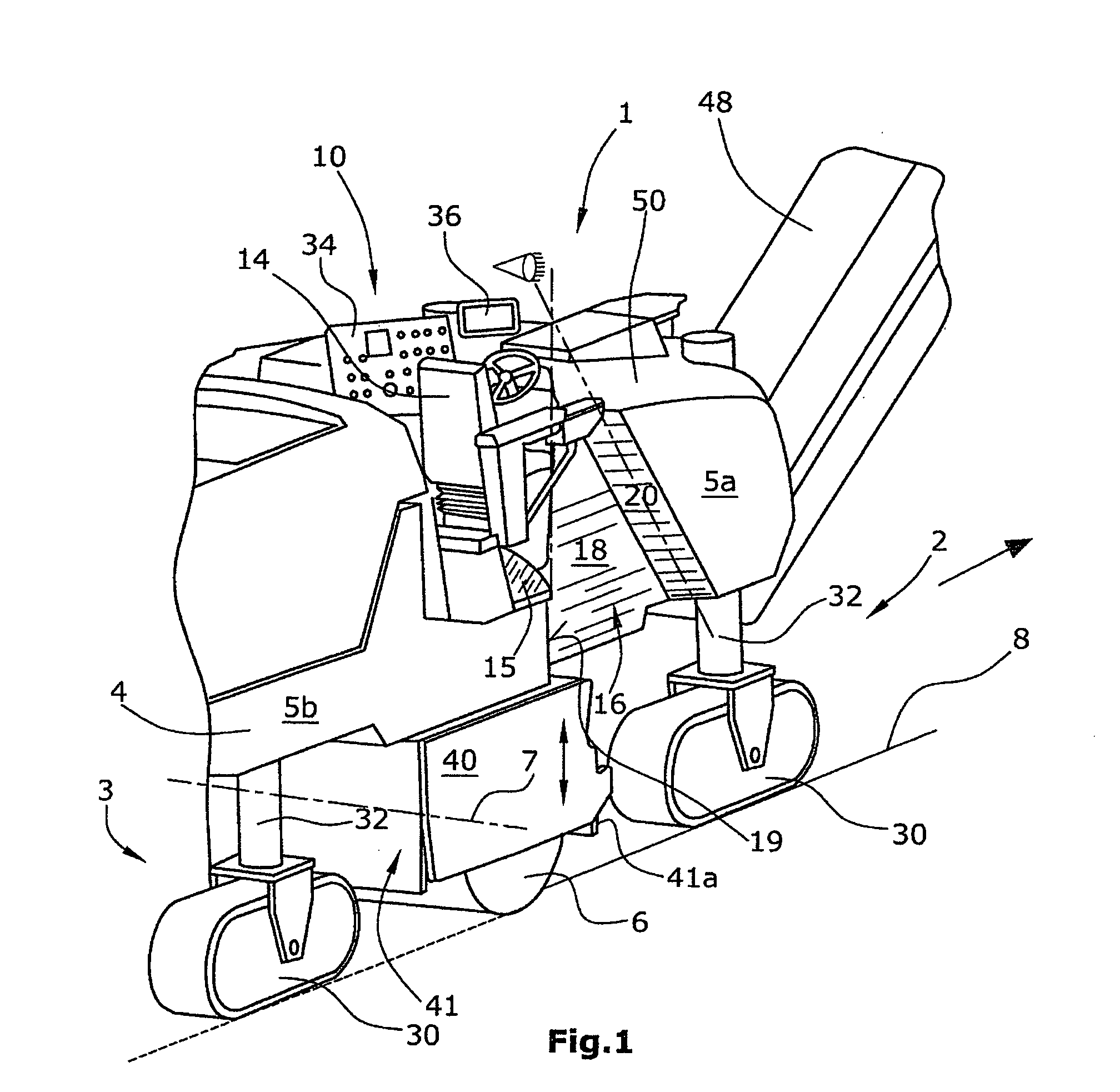 Automotive road milling machine, in particular large milling machine