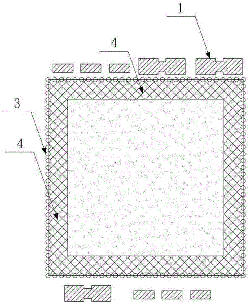 Efficient shock absorption blasting and excavation method adopting fishbone-shaped construction guide grooves for large rock deep foundation pit in dense building area