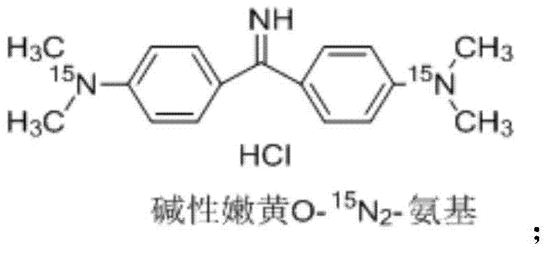 A kind of stable isotope labeling basic tender yellow o and its synthesis method