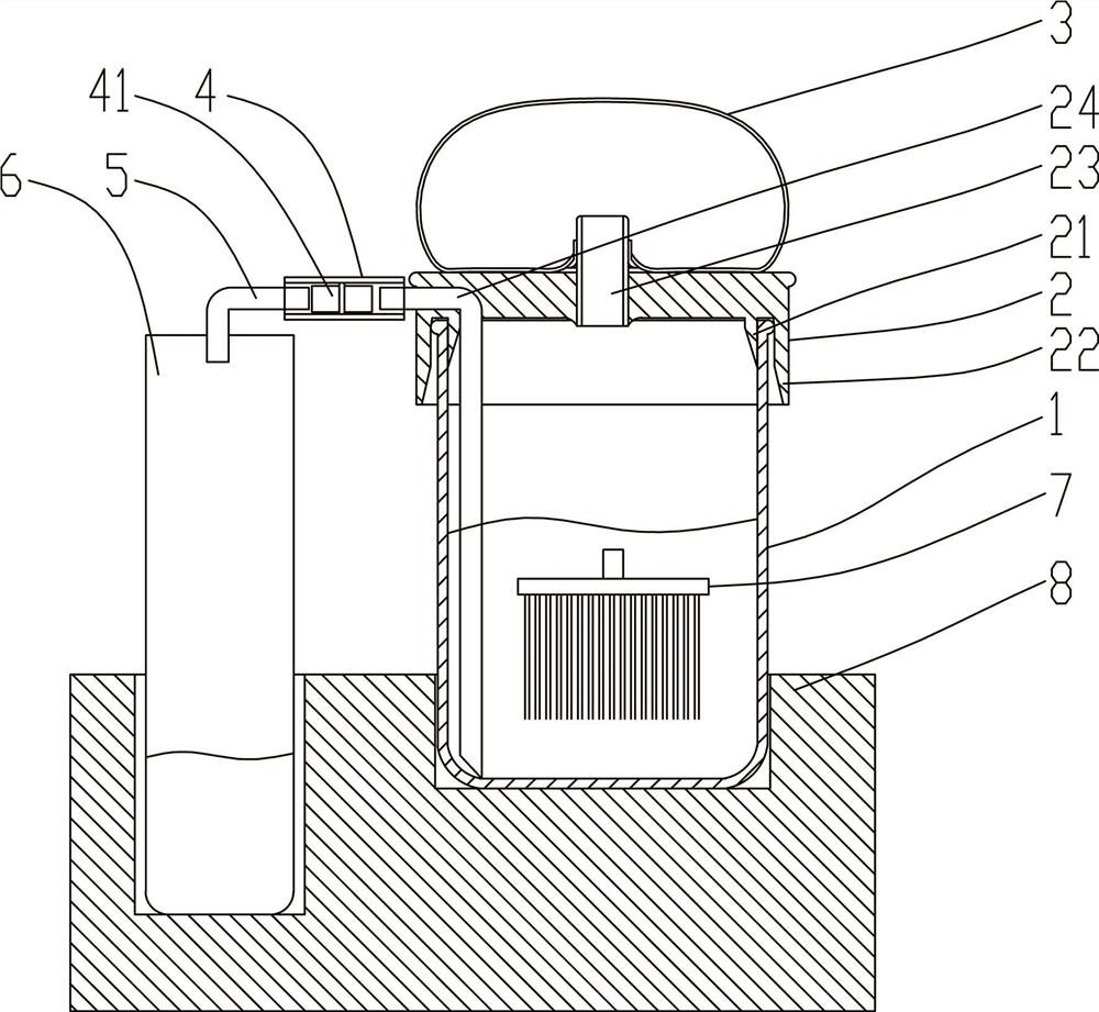 Liquid separation device for screening cervical cancer by combining liquid-based cytology and human papilloma virus